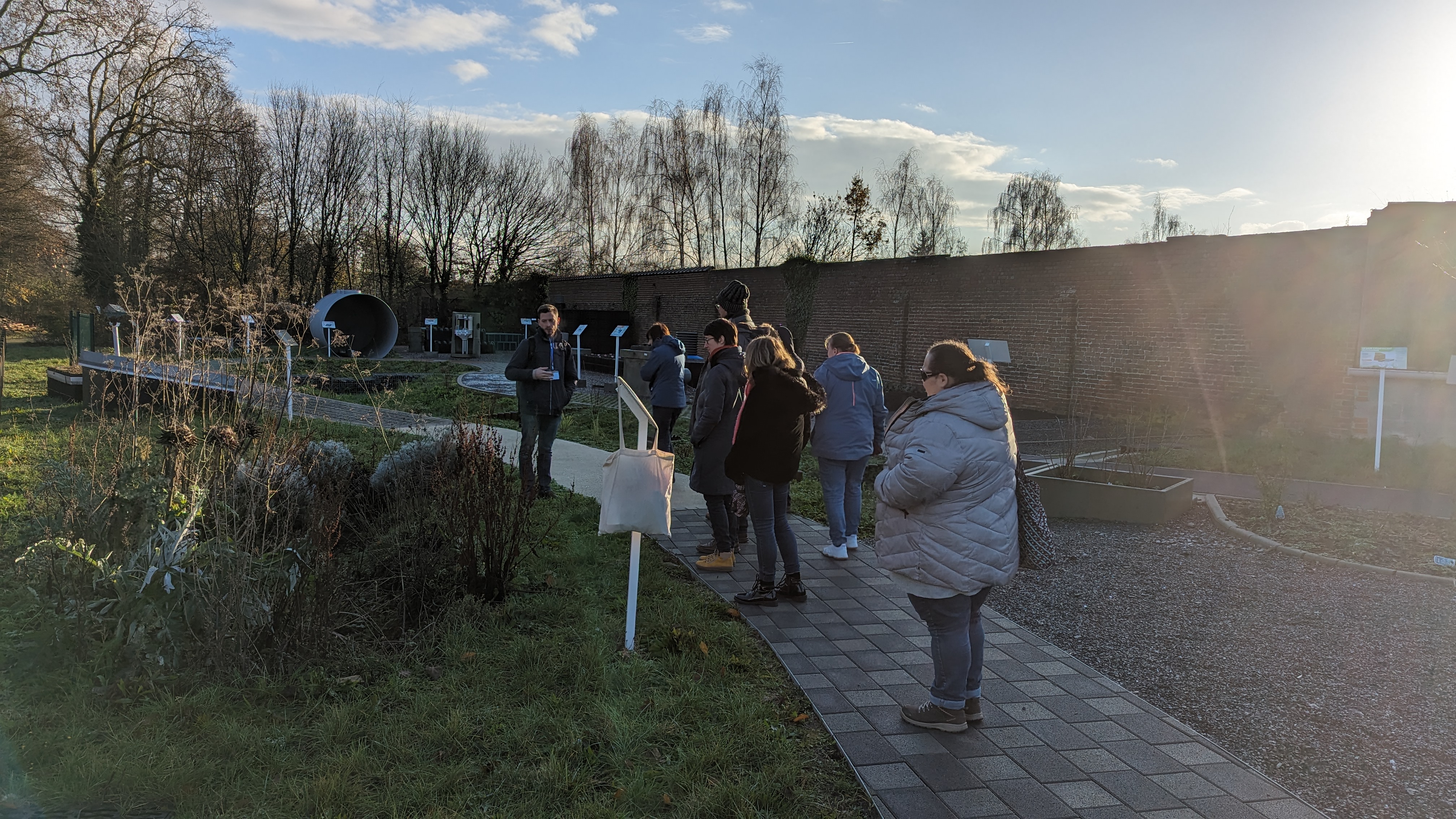 Visite de terrain : le showroom de techniques alternatives à la gestion des eaux pluviales d'Adopta à Douai